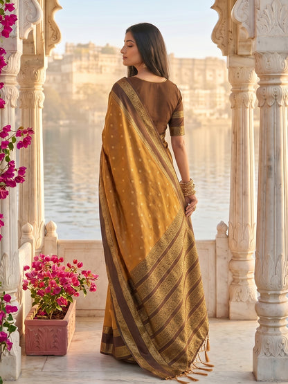 DreamDrape Saree Collection Mustard