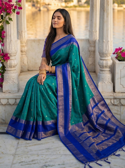 DreamDrape Saree Collection Teal