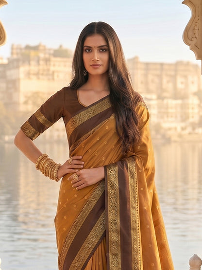 DreamDrape Saree Collection Mustard