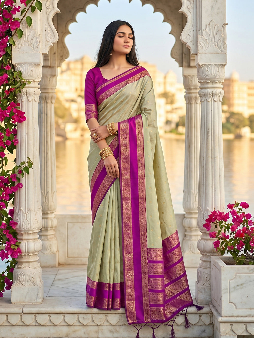 DreamDrape Saree Collection Chiku