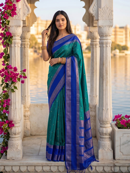 DreamDrape Saree Collection Teal