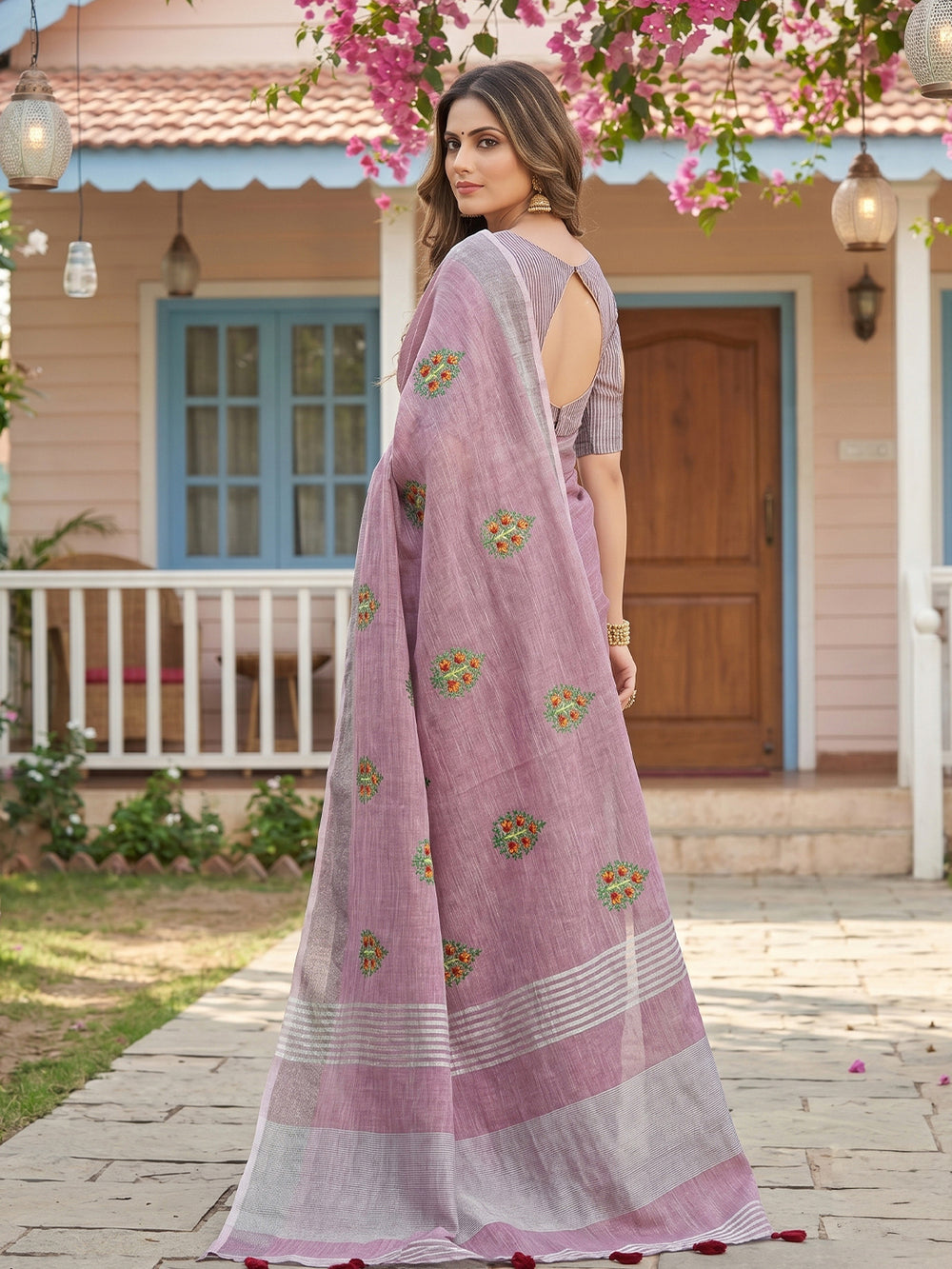 SereneDrape Sarees Light Purple