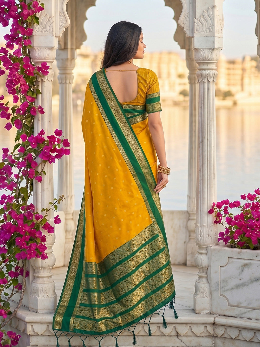 DreamDrape Saree Collection Yellow