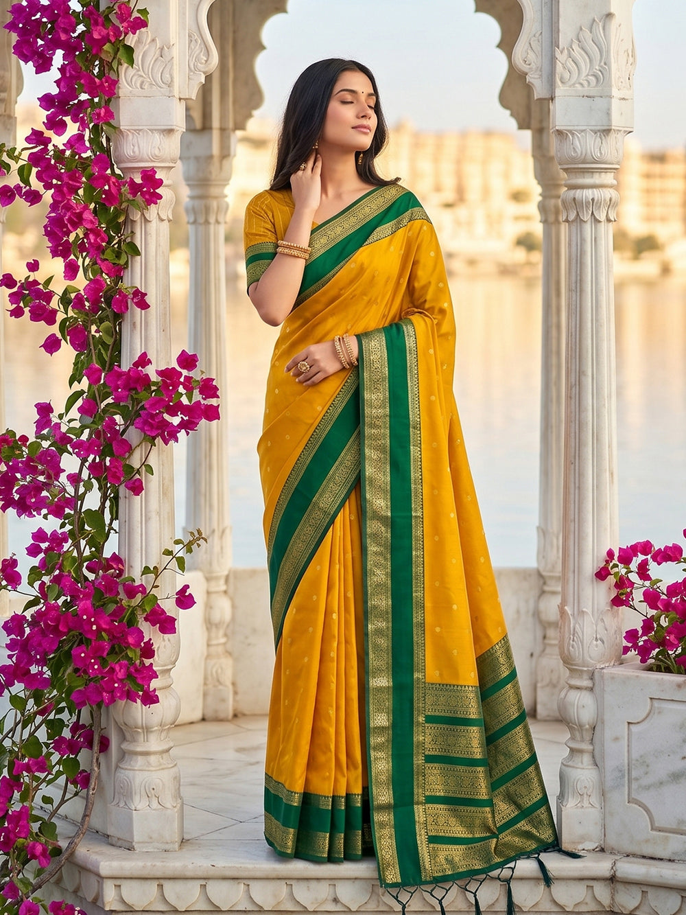 DreamDrape Saree Collection Yellow