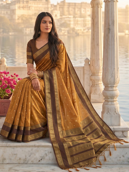 DreamDrape Saree Collection Mustard