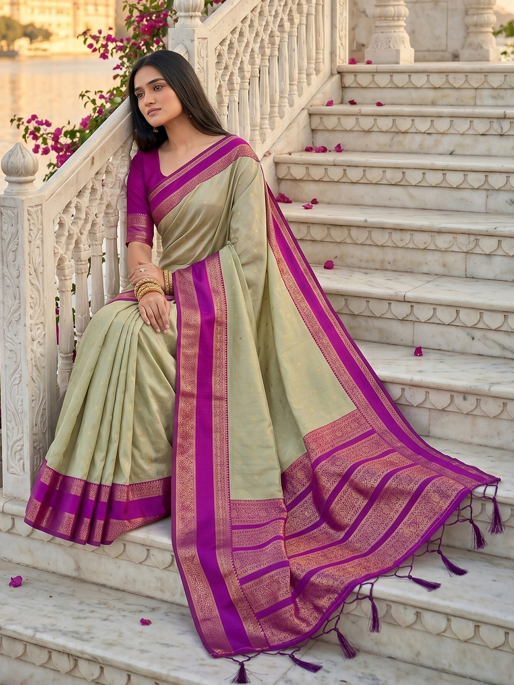 DreamDrape Saree Collection Chiku