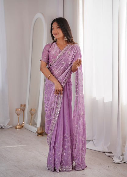 TwilightAura Sarees Purple