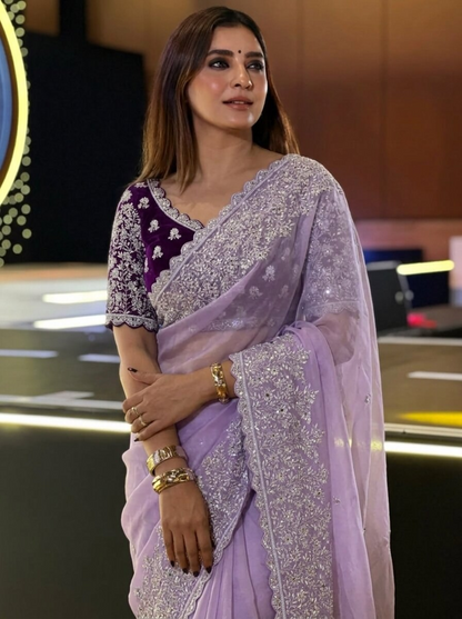 RegalPetal Sarees Lavender