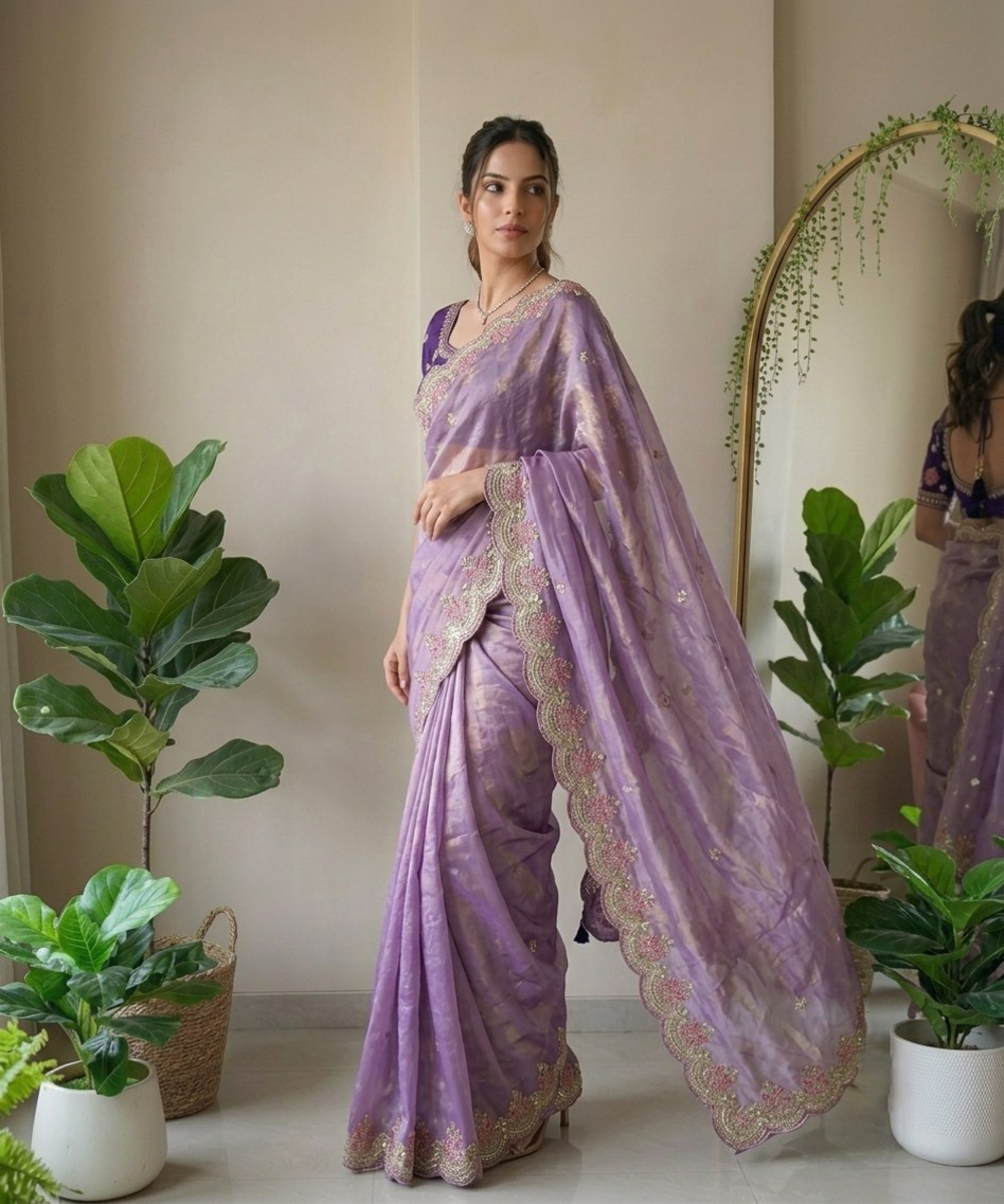 RegalPetal Sarees Lavender