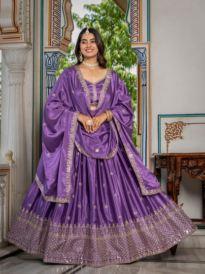 RangNoor Lehengas Lavender