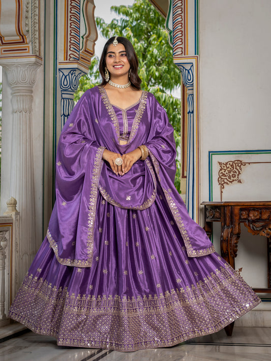 RangNoor Lehengas Lavender