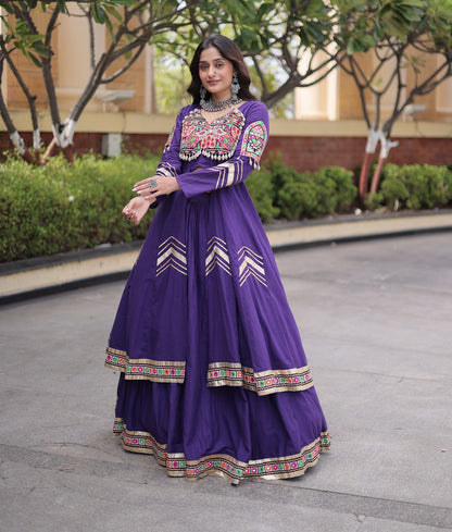NavRang Lehengas Purple