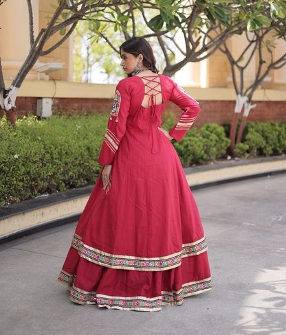 NavRang Lehengas Maroon