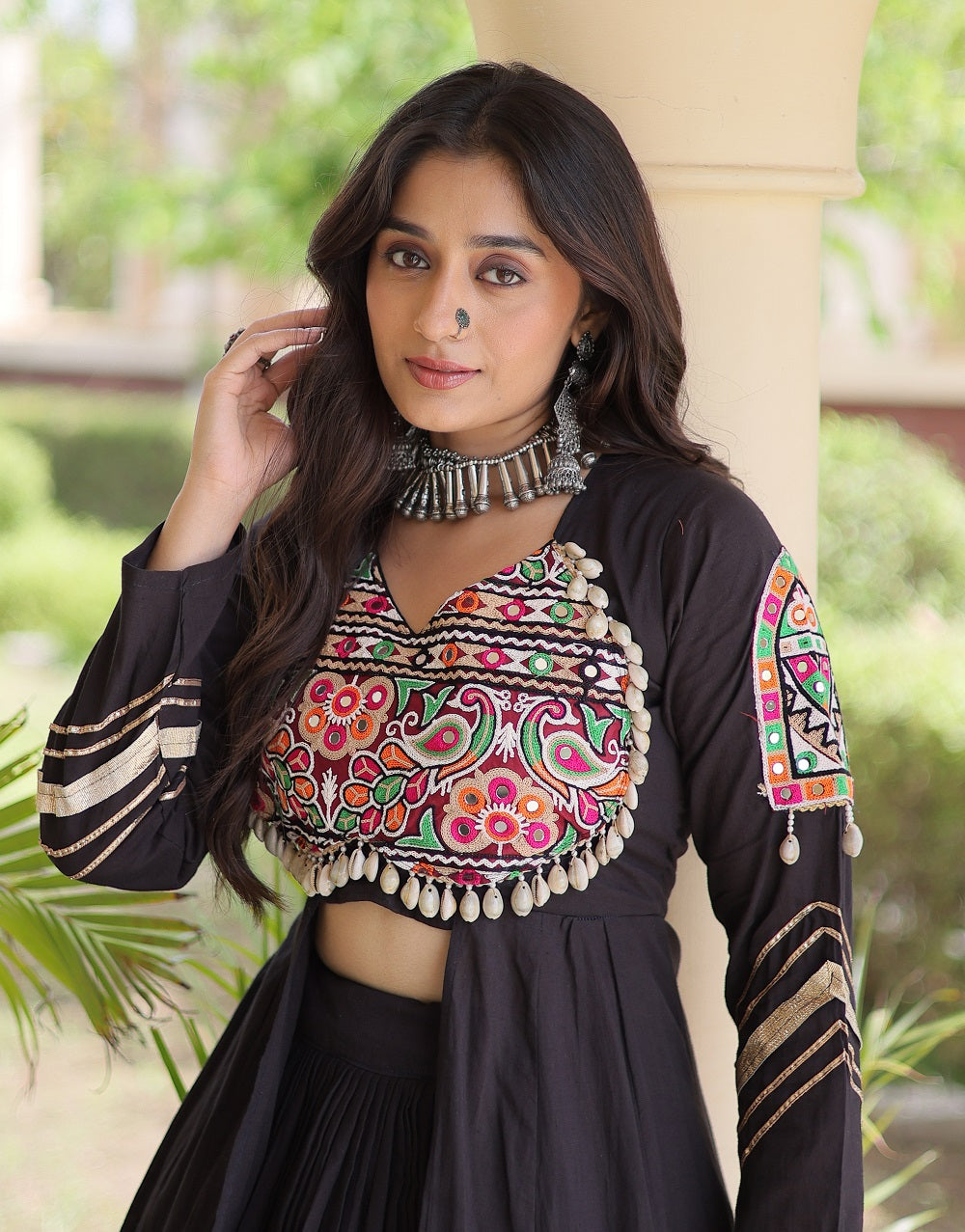 NavRang Lehengas Black