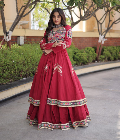 NavRang Lehengas Maroon