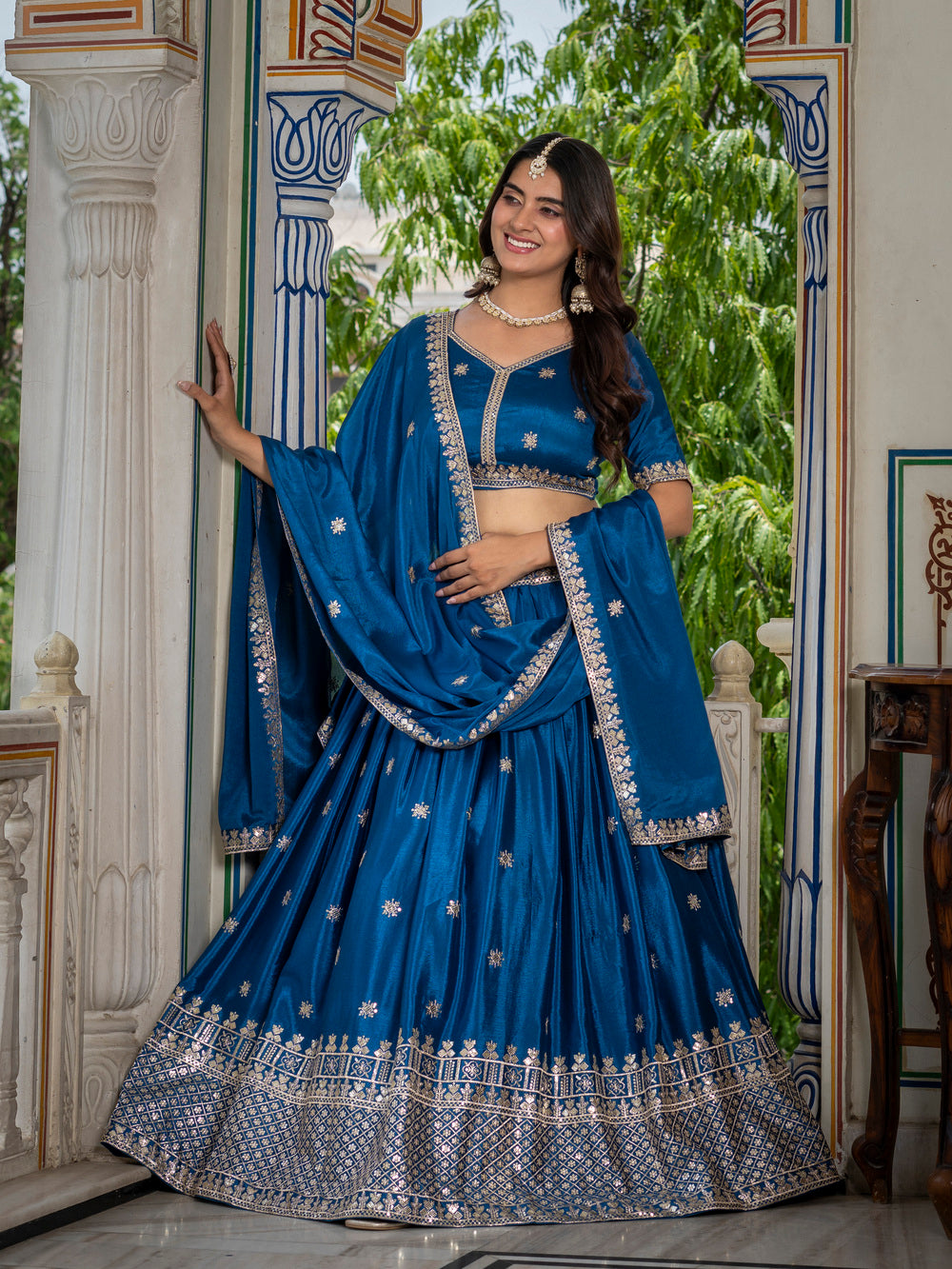 RangNoor Lehengas Teal