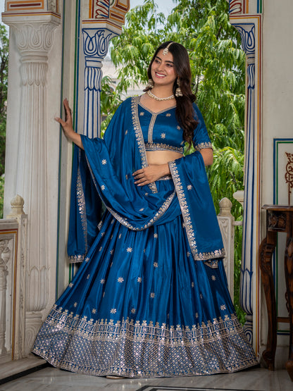 RangNoor Lehengas Teal