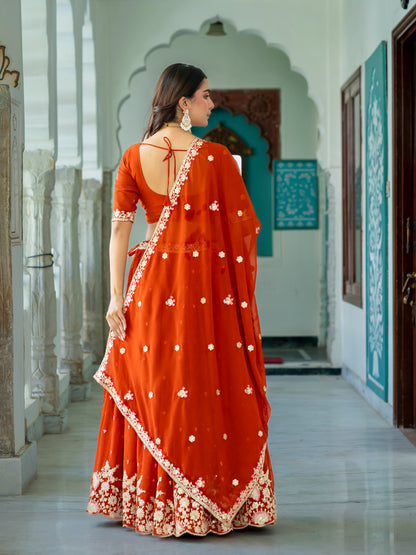 RangNoor Lehengas Rust