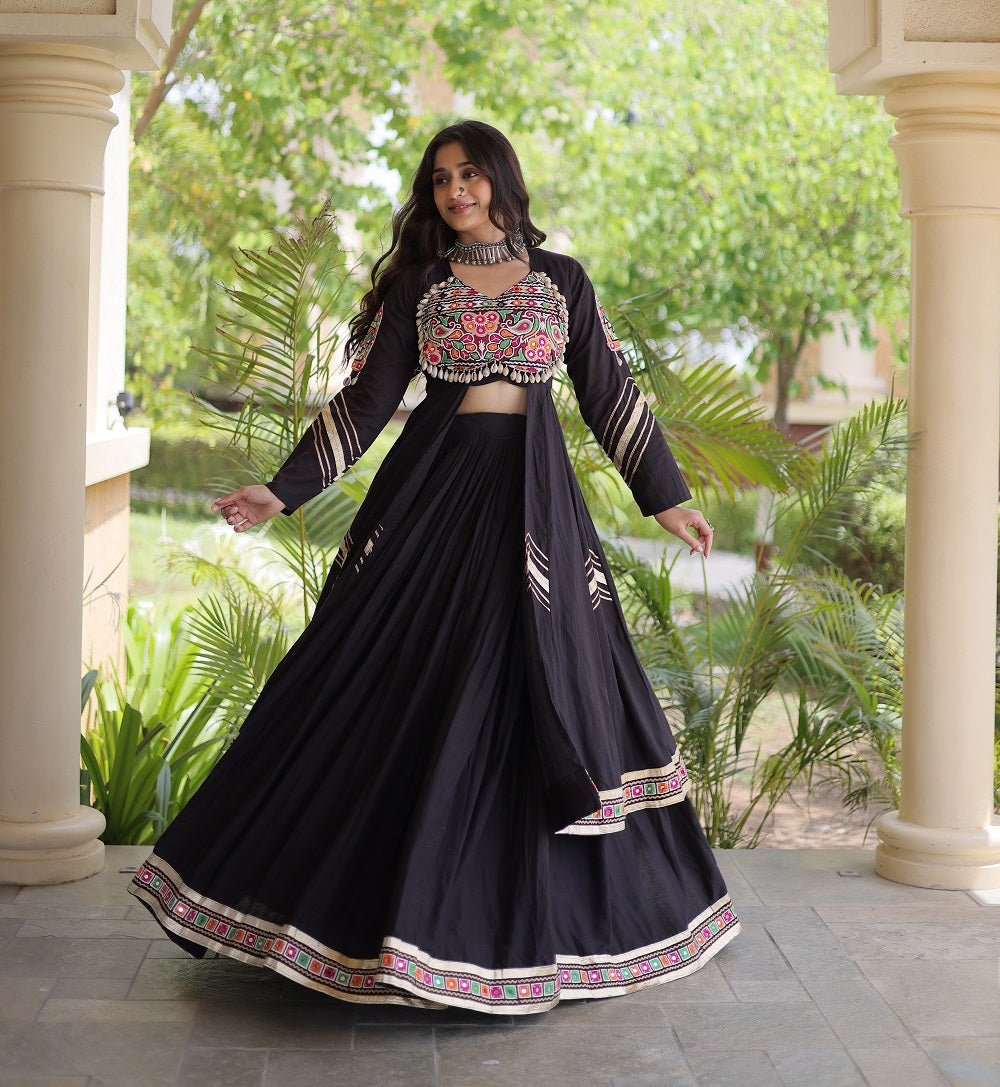 NavRang Lehengas Black