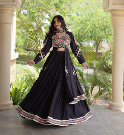 NavRang Lehengas Black