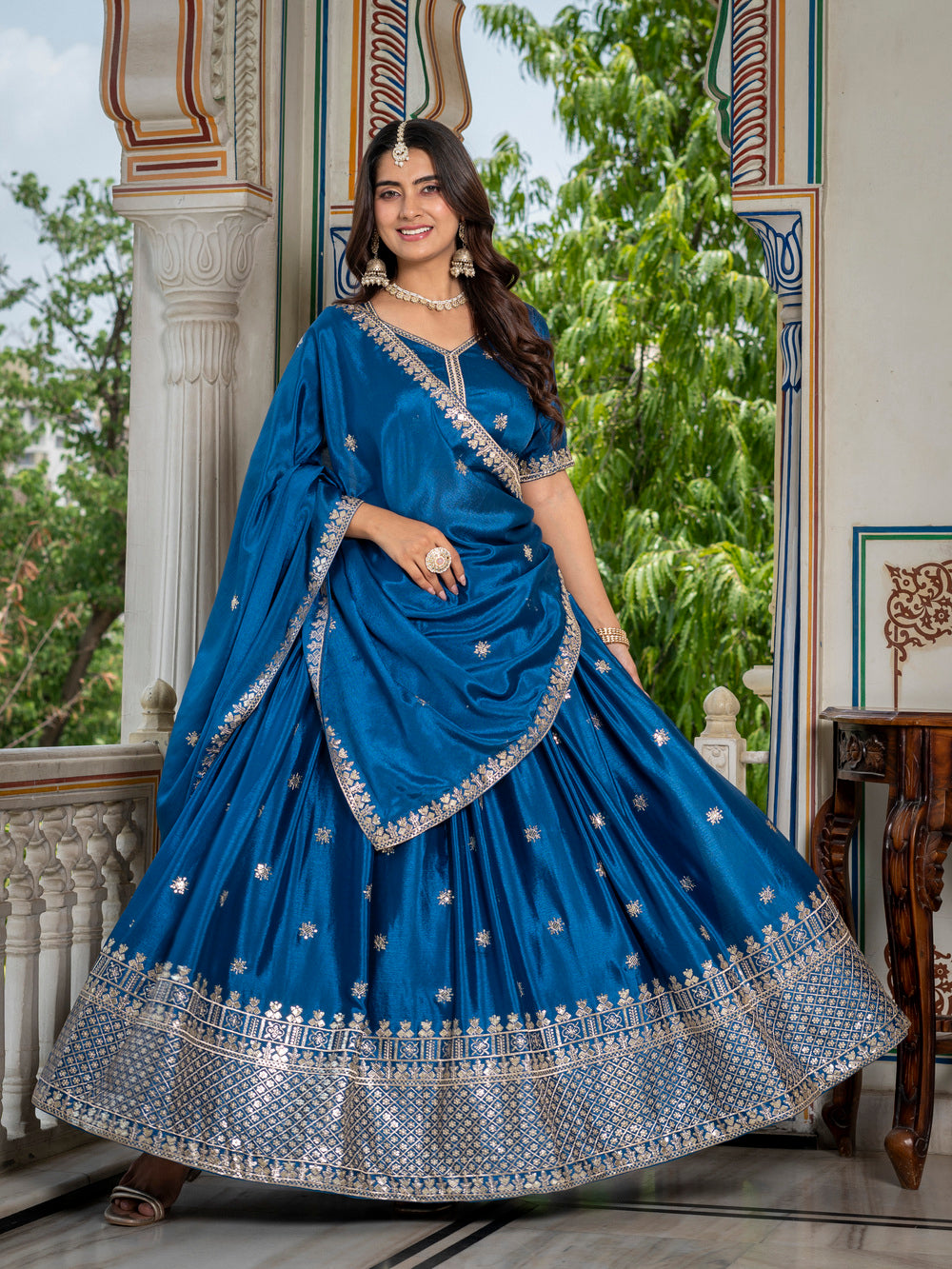 RangNoor Lehengas Teal