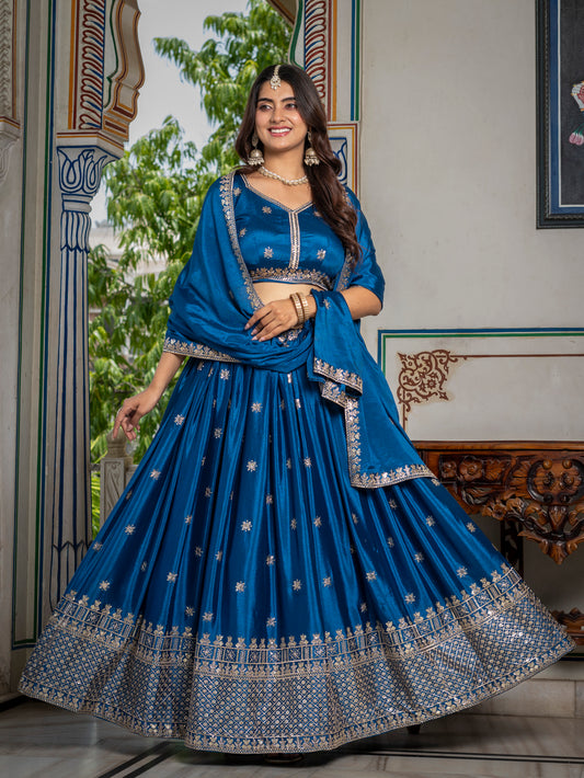 RangNoor Lehengas Teal