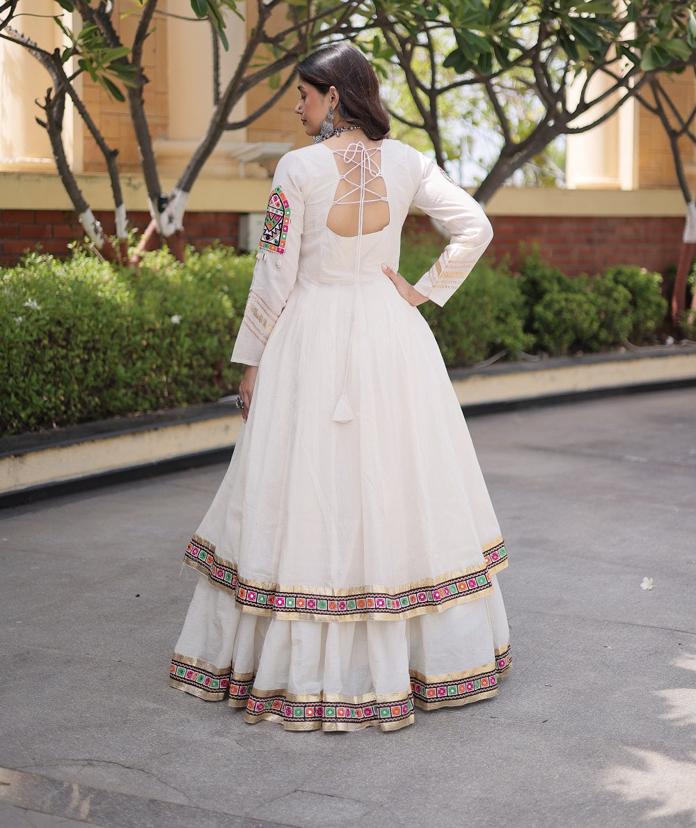 NavRang Lehengas White