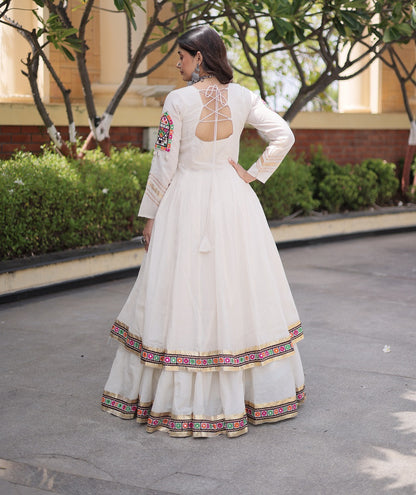 NavRang Lehengas White