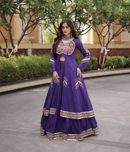 NavRang Lehengas Purple