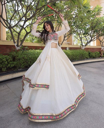 NavRang Lehengas White