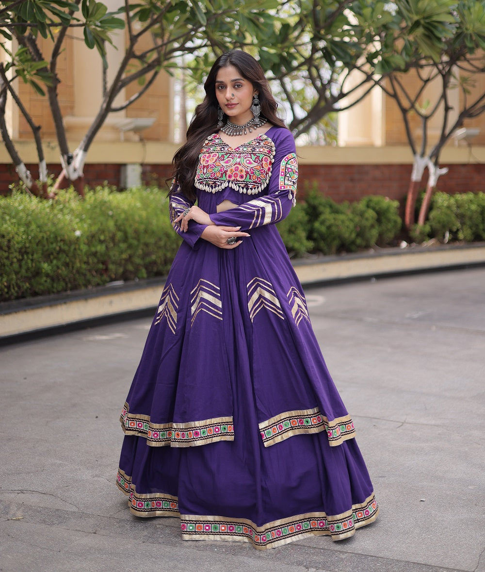 NavRang Lehengas Purple