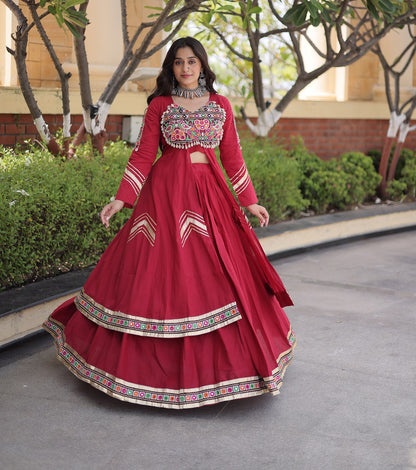 NavRang Lehengas Maroon