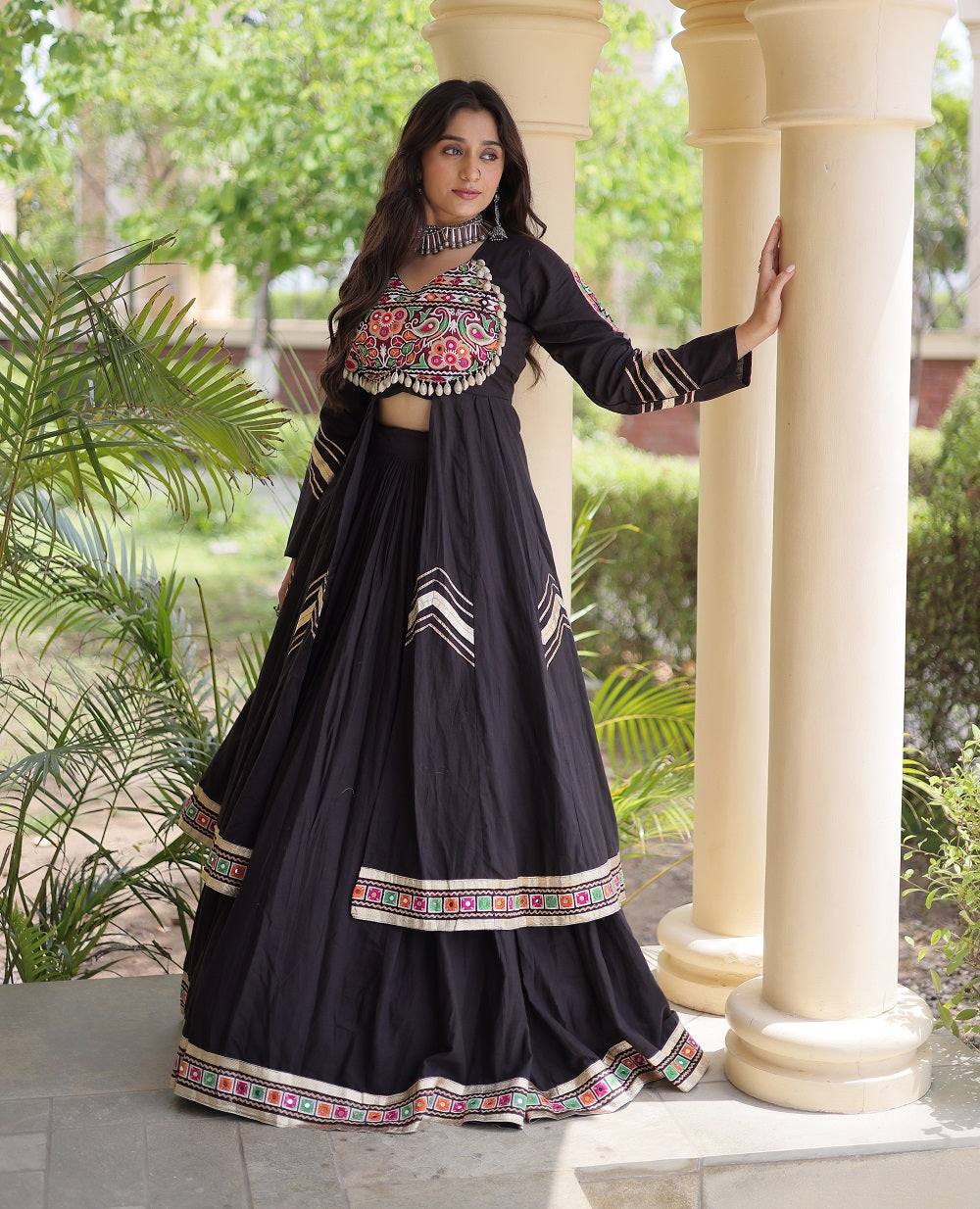 NavRang Lehengas Black