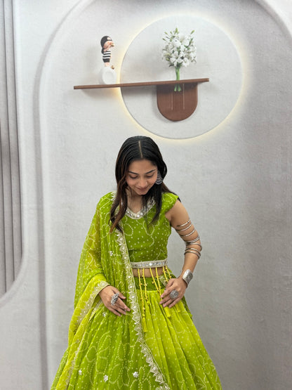 RangRaas Lehengas Light Green