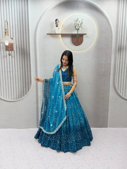 RangRaas Lehengas Teal