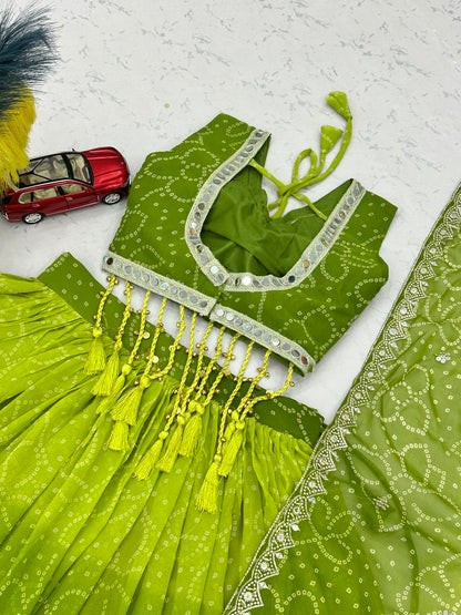 RangRaas Lehengas Light Green