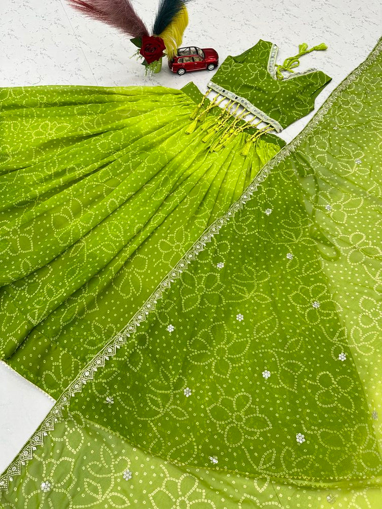 RangRaas Lehengas Light Green