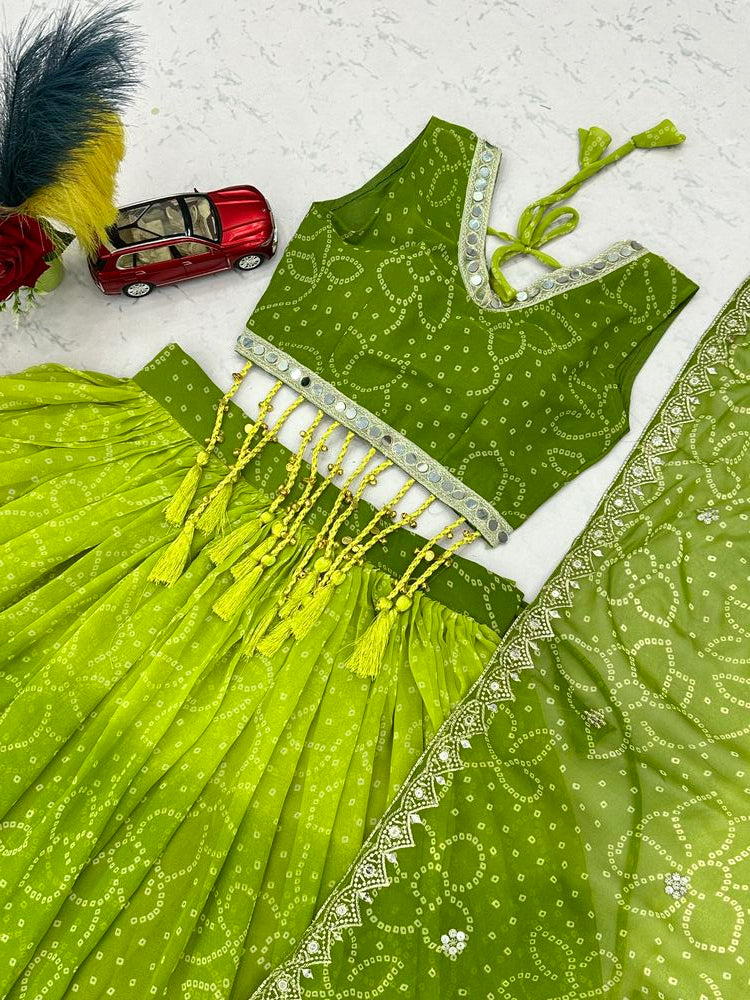 RangRaas Lehengas Light Green