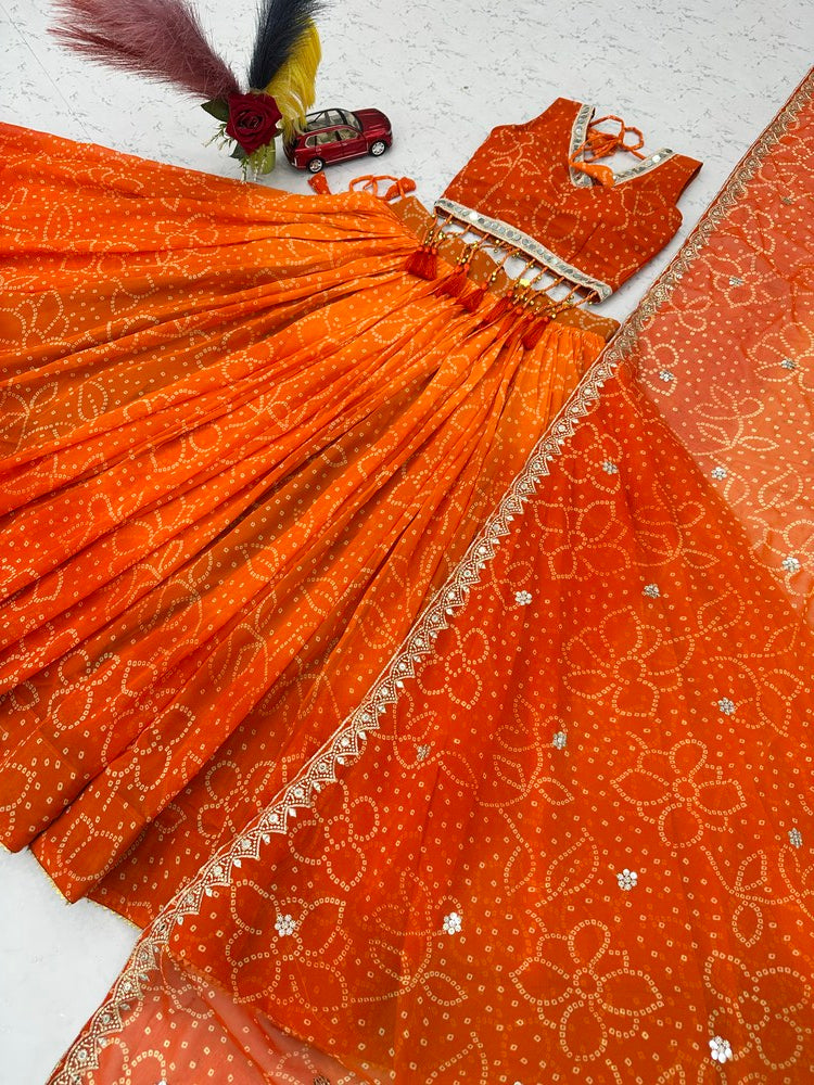 RangRaas Lehengas Orange