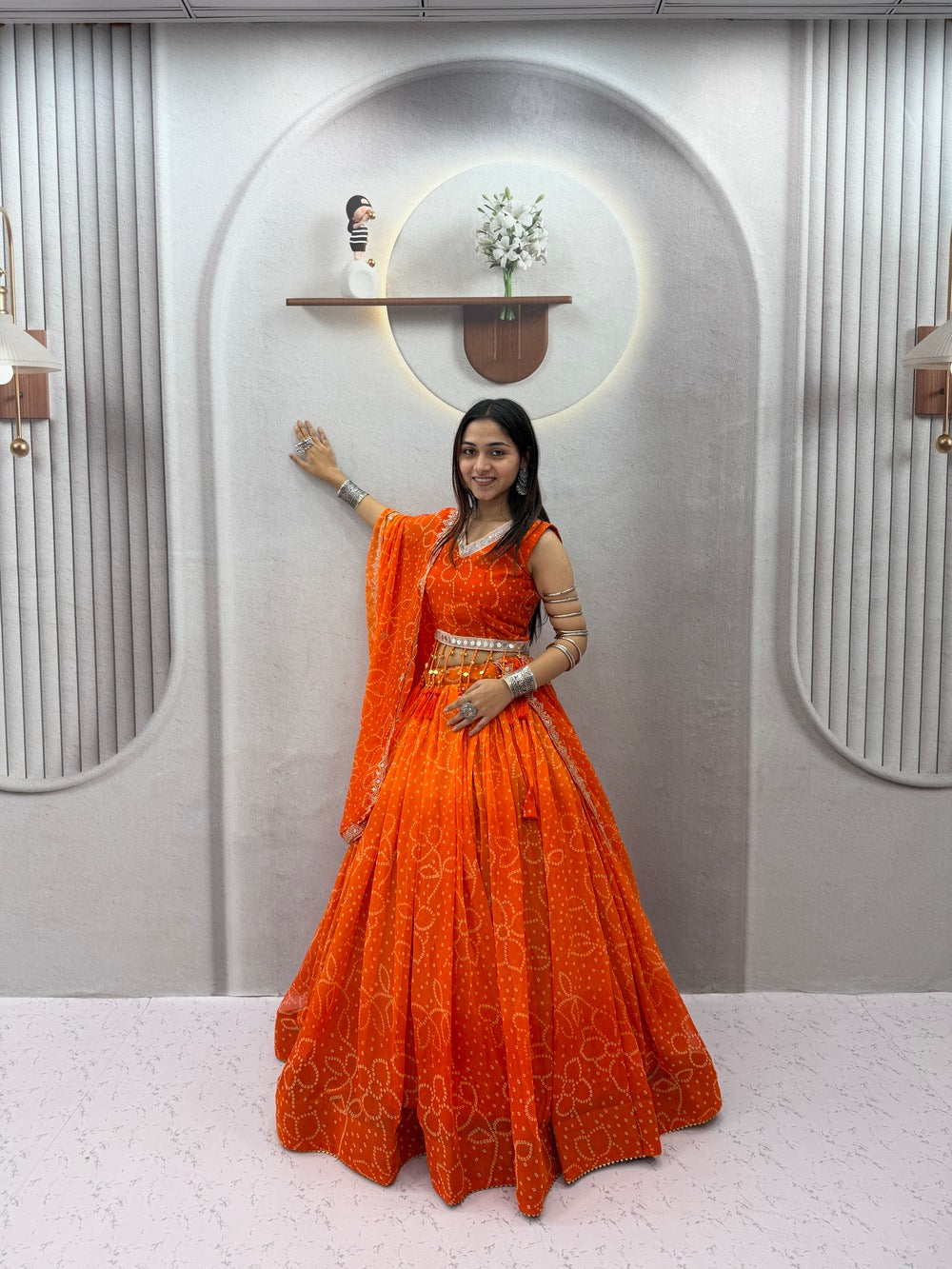 RangRaas Lehengas Orange