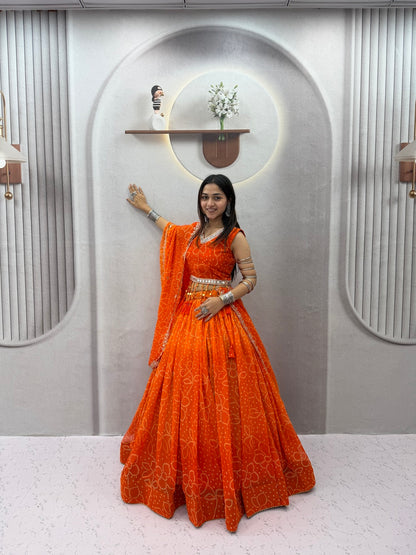 RangRaas Lehengas Orange