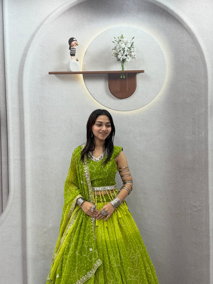 RangRaas Lehengas Light Green