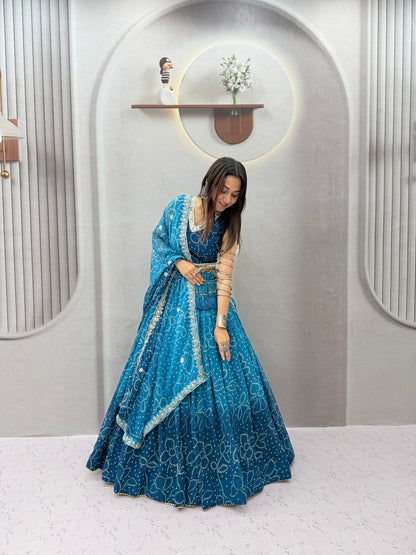 RangRaas Lehengas Teal