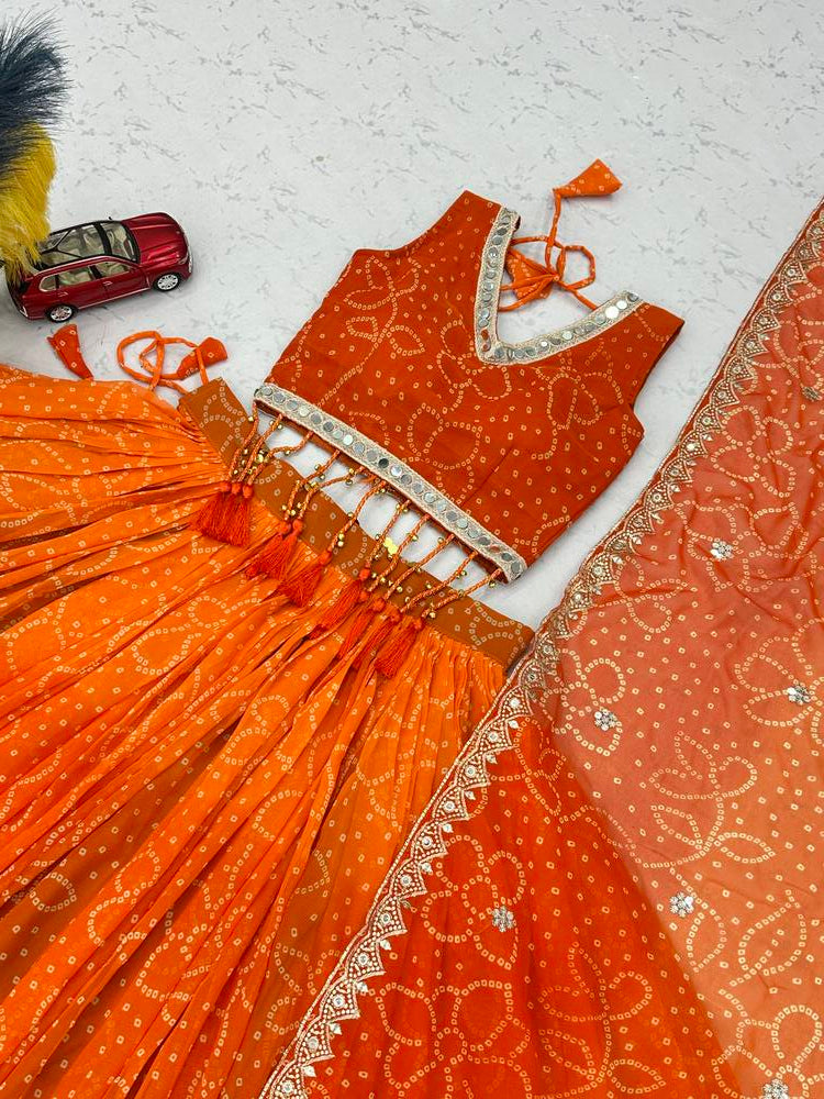 RangRaas Lehengas Orange