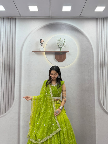 RangRaas Lehengas Light Green