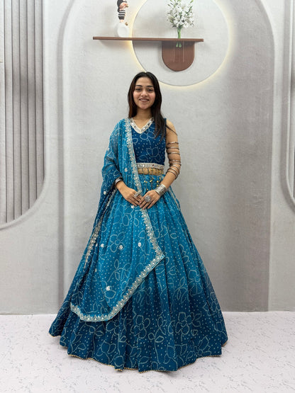 RangRaas Lehengas Teal